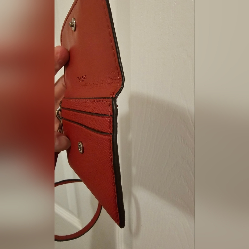 Coach Rare Sparkle Red Card Pouch - Picture 10 of 17